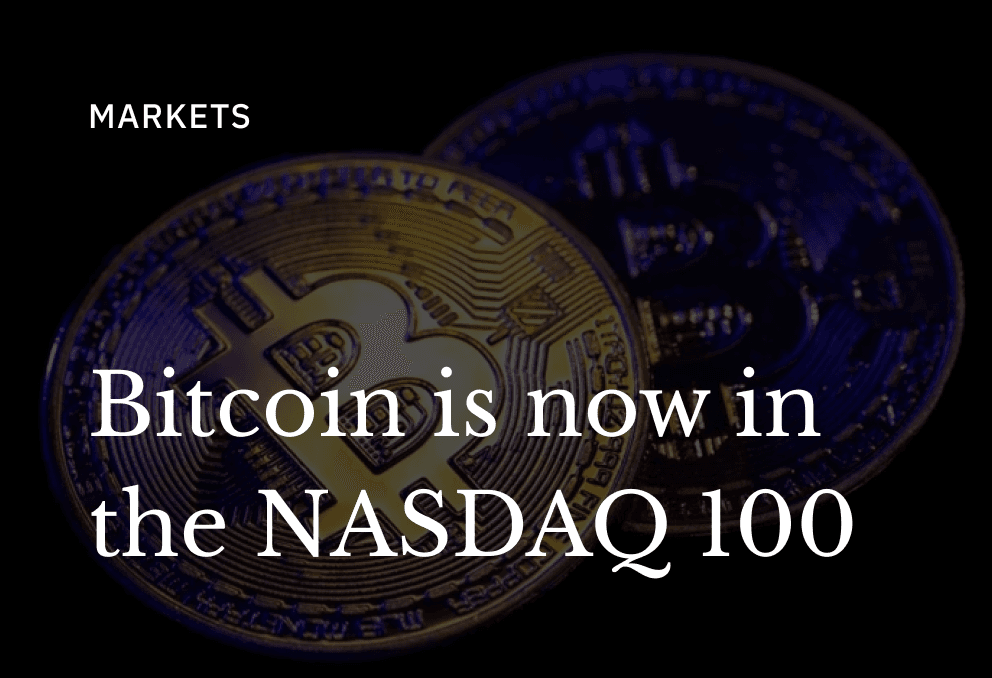 Bitcoin Is Now in the Nasdaq 100